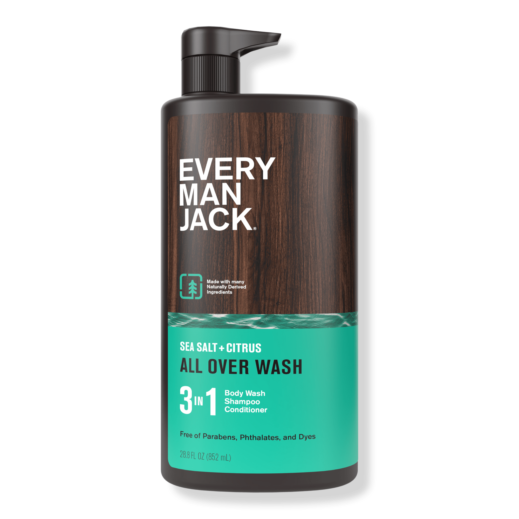 Every Man Jack Sea Salt Hydrating Men's 3in1 Body Wash, Shampoo and