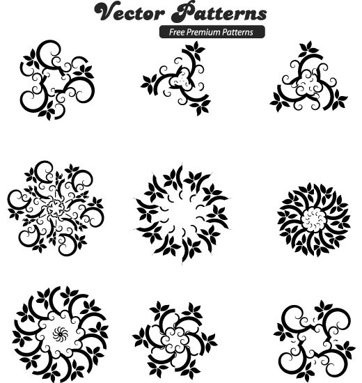 9 Decorative Free Vector Pattern Elements Edition 1 Vector Patterns