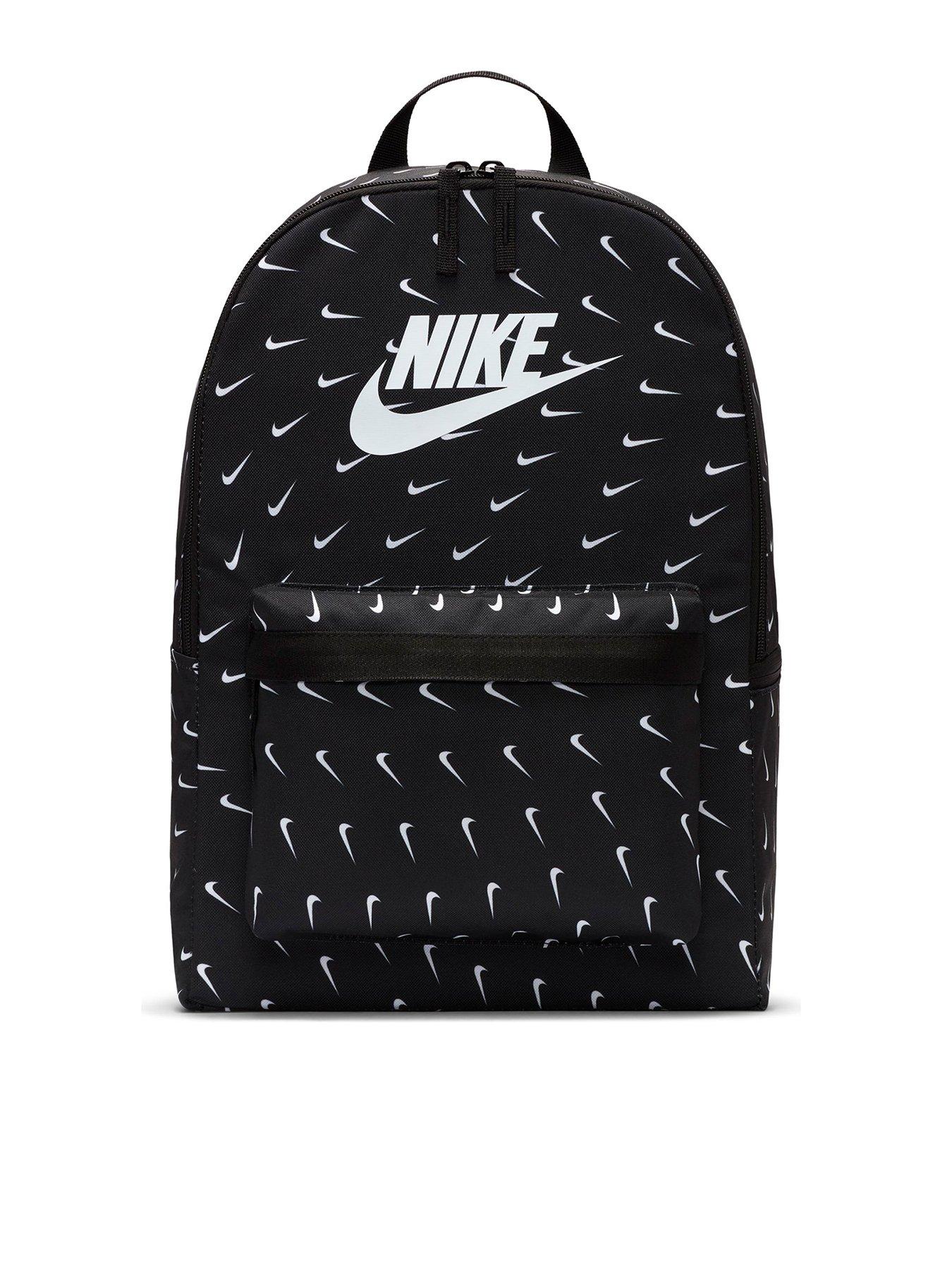 Nike Heritage Wavy Swoosh Backpack Black very.co.uk