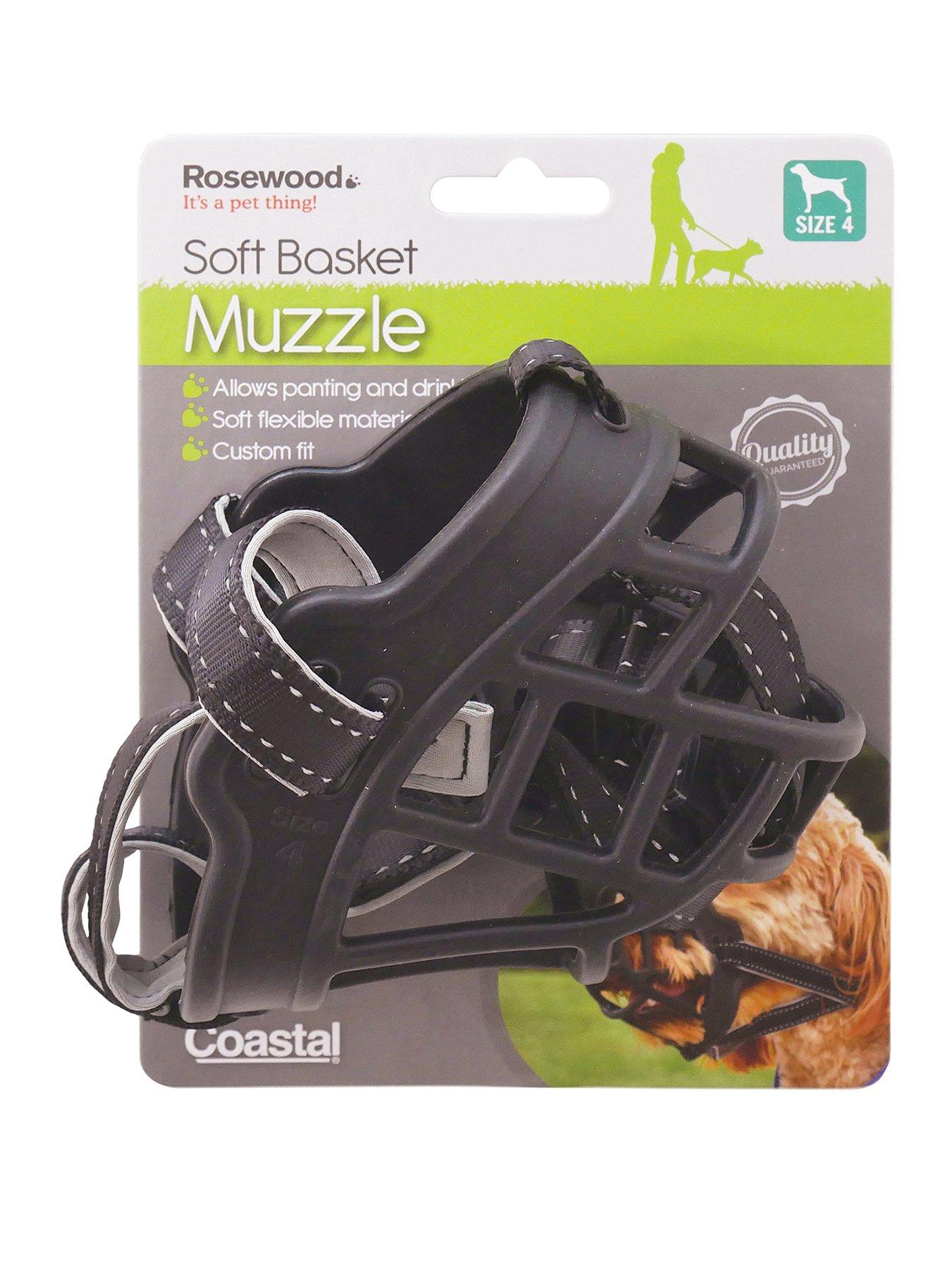 Rosewood Coastal Soft Basket Muzzle Black Size 4 very.co.uk