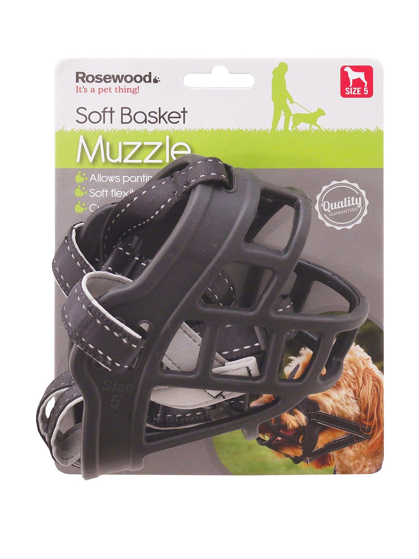 Rosewood Coastal Soft Basket Muzzle Black Size 5 very.co.uk