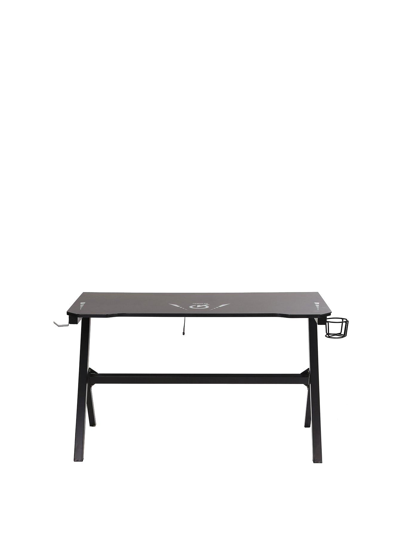 Lloyd Pascal Velar Gaming Desk with LED Light Black very.co.uk