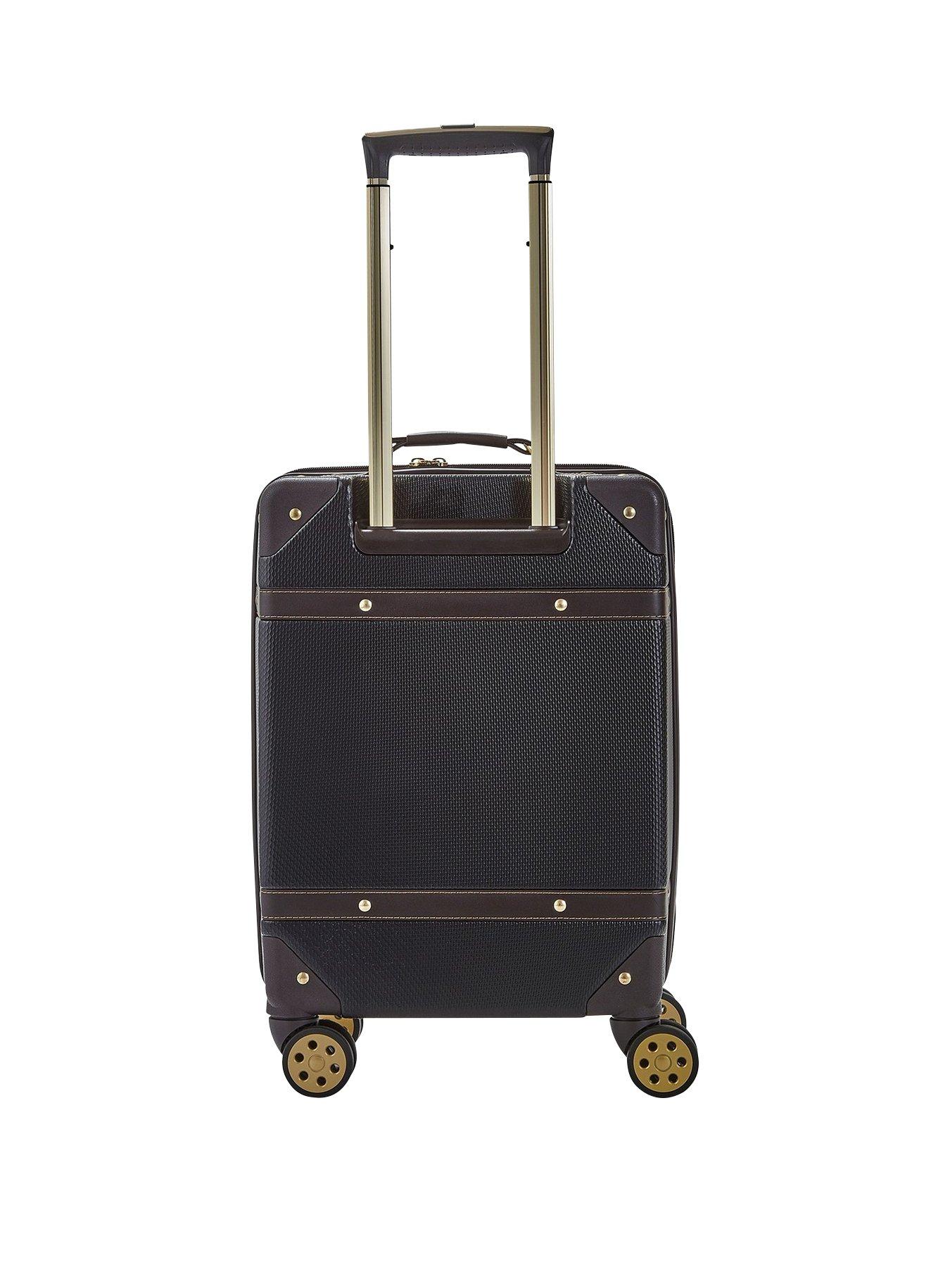 Rock Luggage Vintage Carryon 8Wheel Suitcase Black very.co.uk