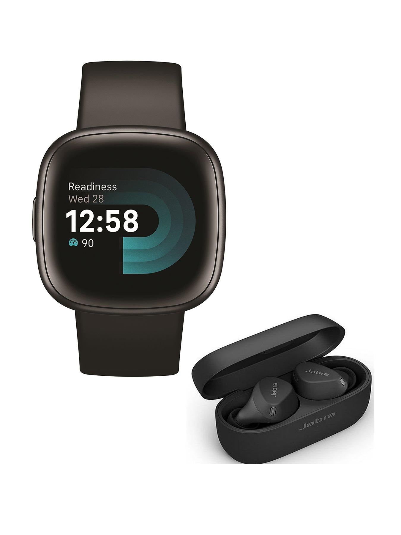 Fitbit Versa 4, Black/Graphite Fitness Smartwatch with builtin GPS and