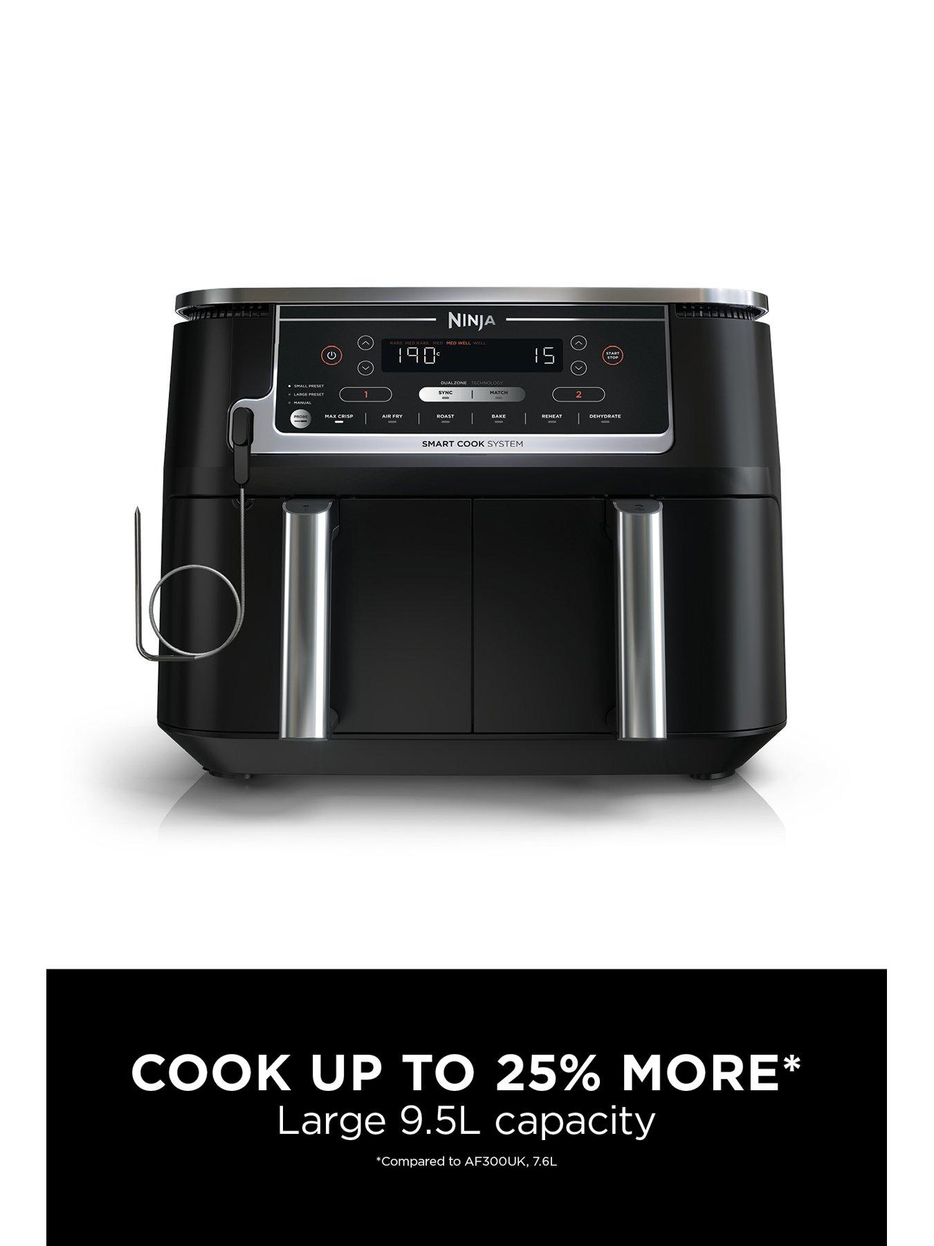 NINJA Foodi MAX Dual Zone 9.5L Air Fryer with Smart Cook System AF451UK