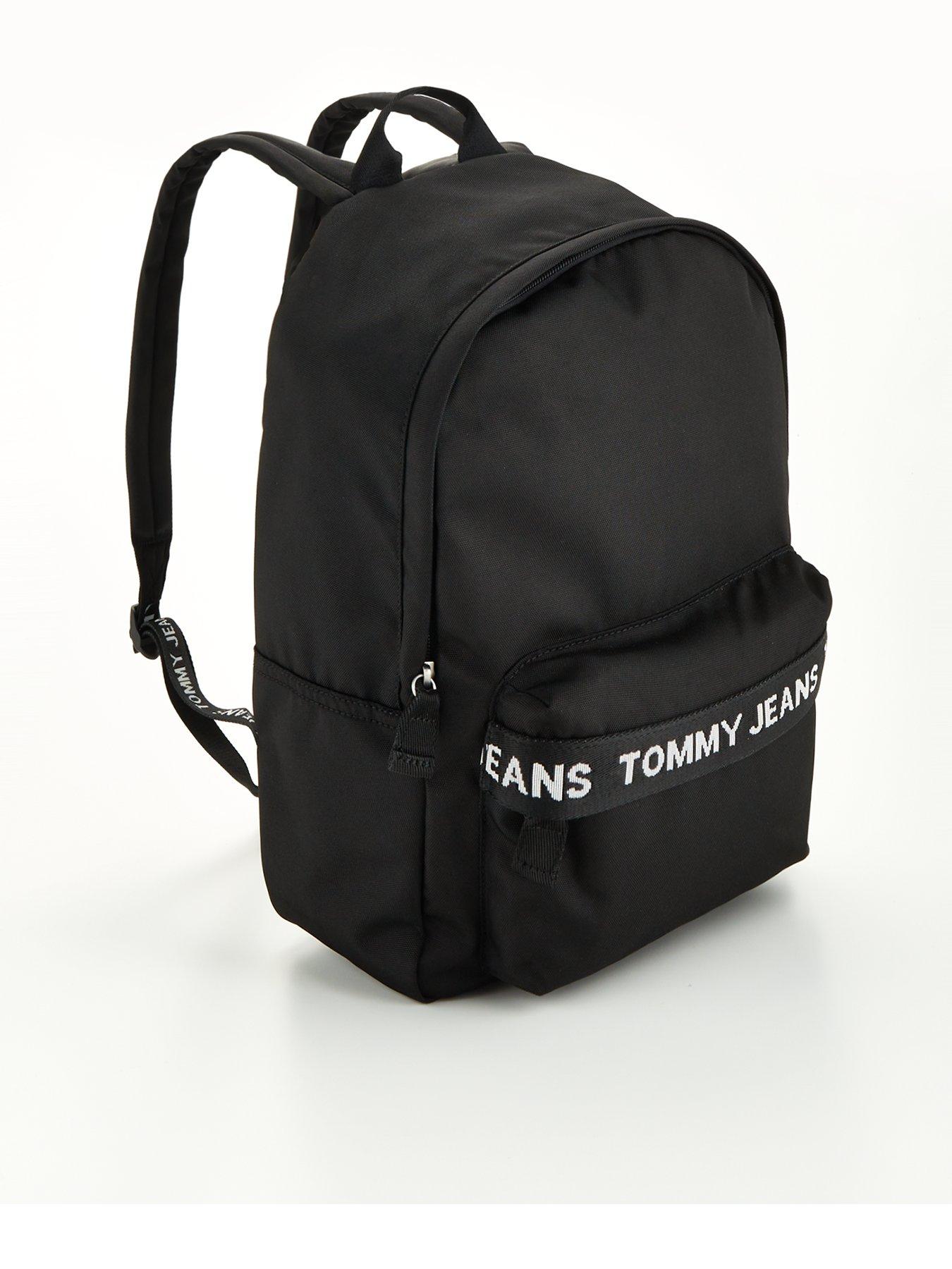 Tommy Jeans Essential Logo Backpack Black very.co.uk