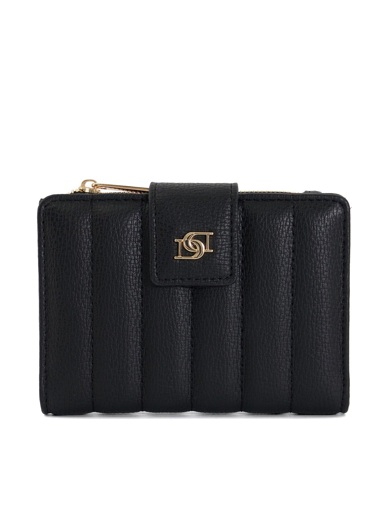 Dune London Kinners Black Slim Quilted Medium Purse very.co.uk
