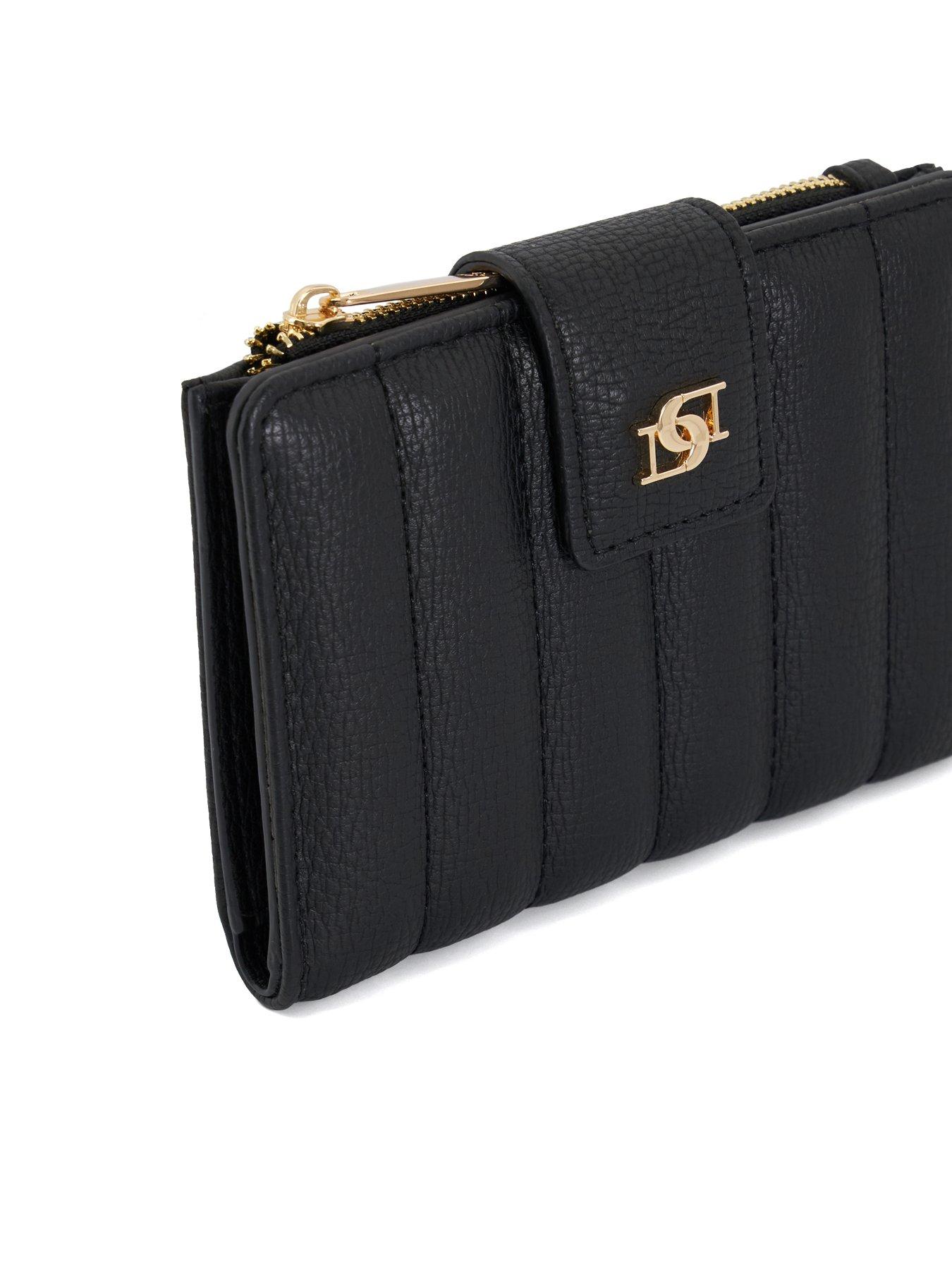 Dune London Kinners Black Slim Quilted Medium Purse very.co.uk