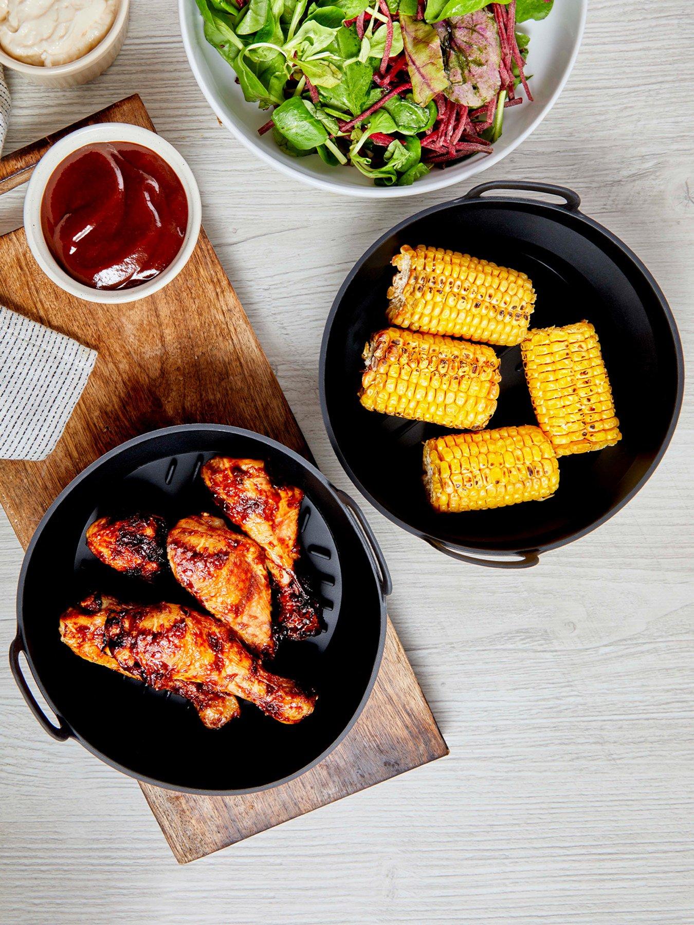 Tower Round Silicone Air Fryer Trays Set of 2 very.co.uk