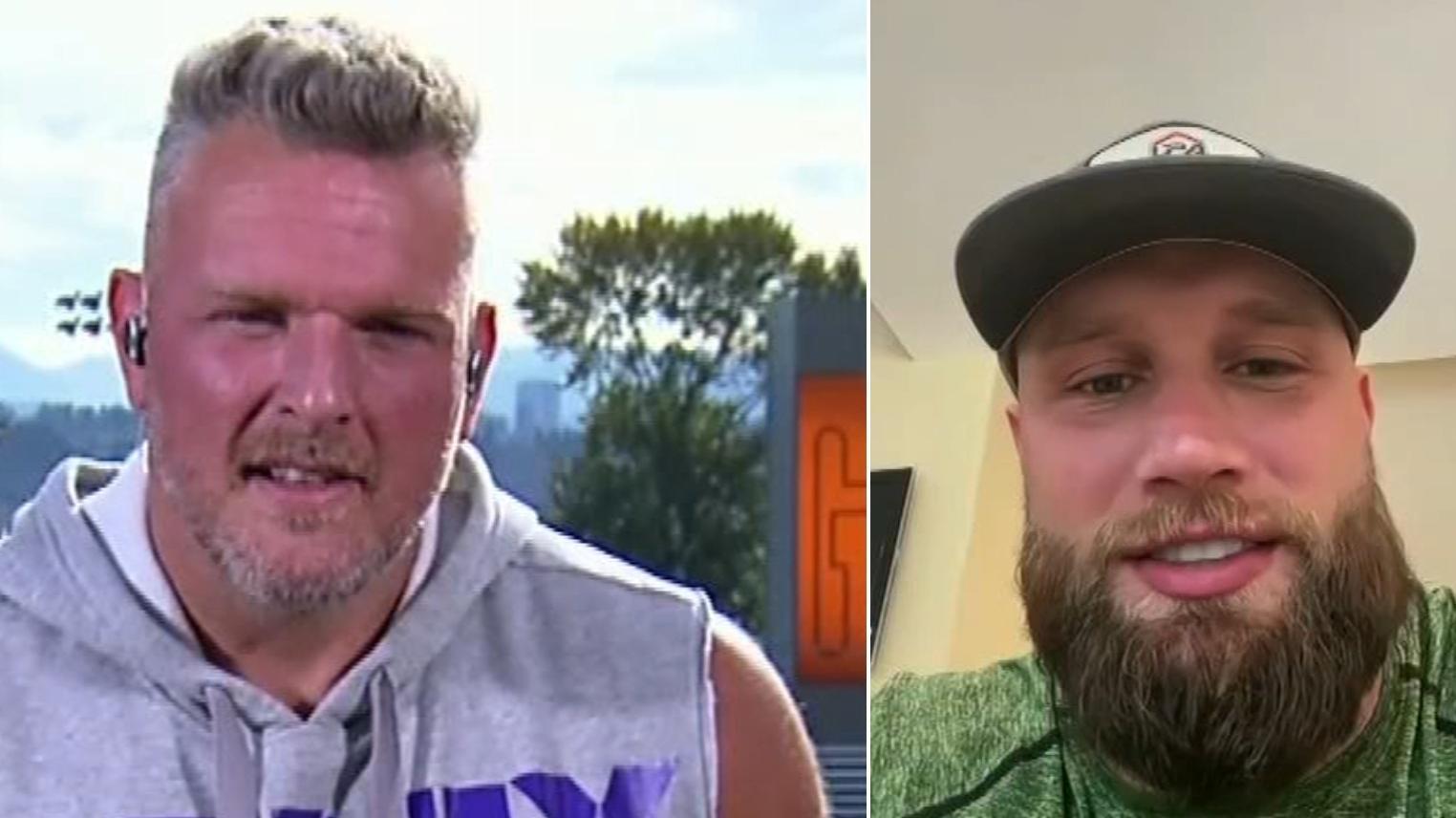 Lane Johnson tells Pat McAfee how Eagles perfected the 'brotherly shove