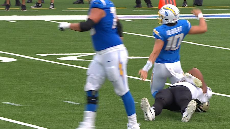 Tempers flare after Saints DE wraps up Justin Herbert Stream the