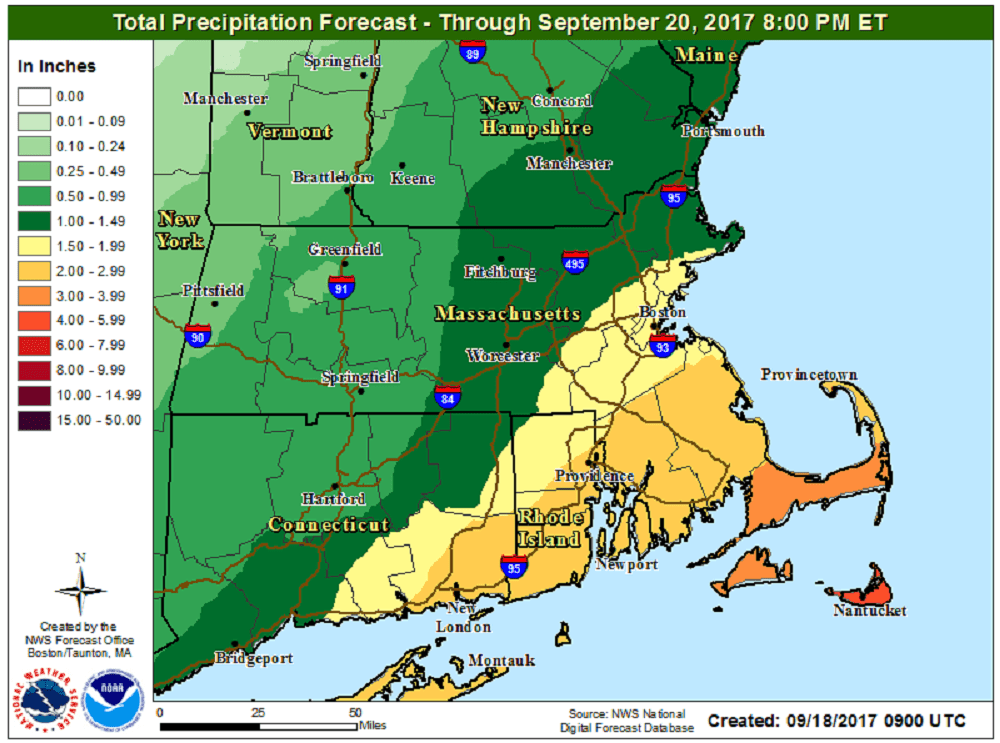 Forecast Jose Brings Rain And Wind Tuesday, Especially On The Cape And