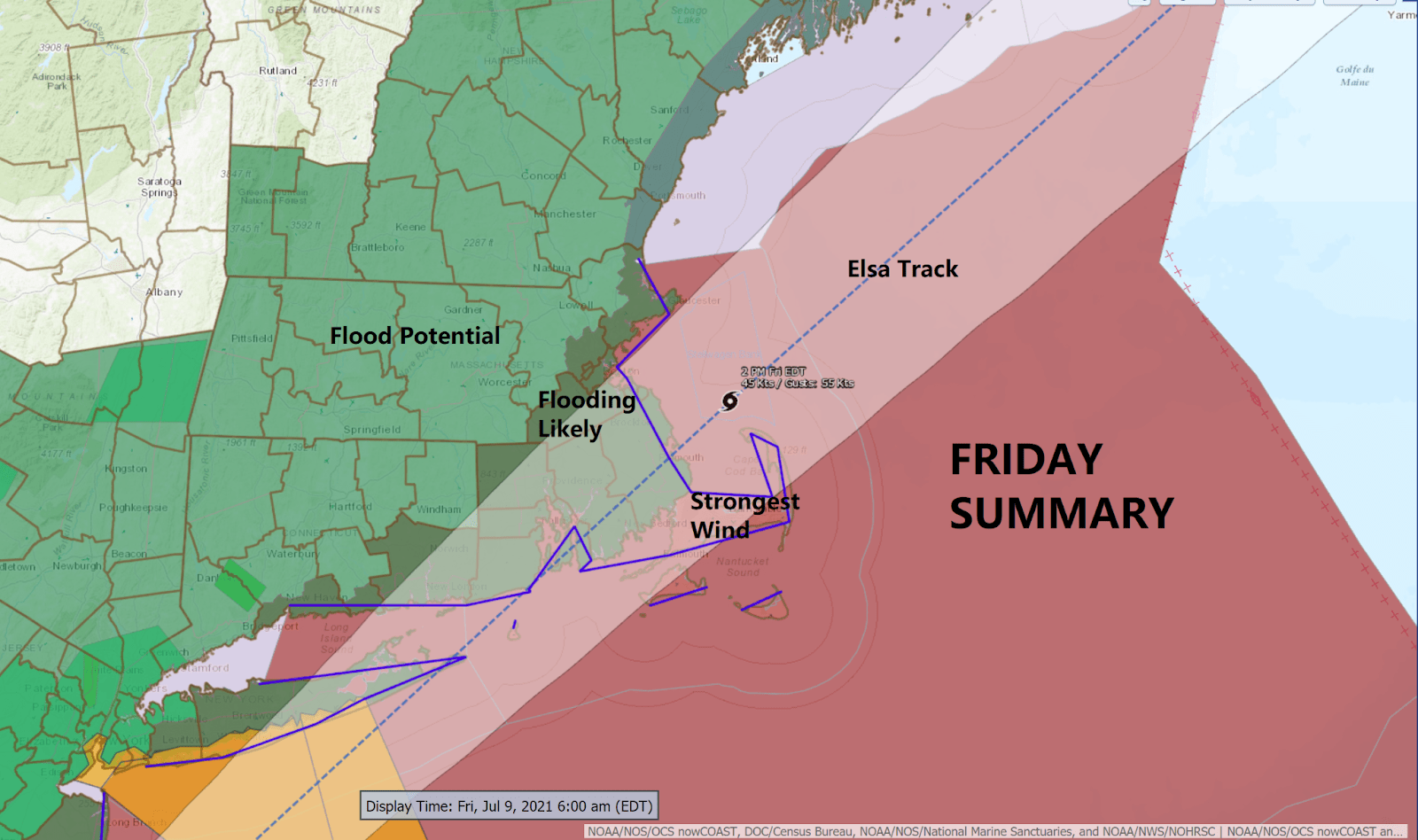 Tropical Storm Elsa Brings Downpours, Wind Gusts To Massachusetts