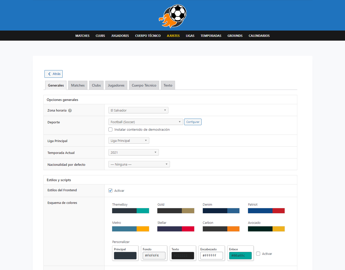 Cómo Crear un Dashboard para SportsPress for Football