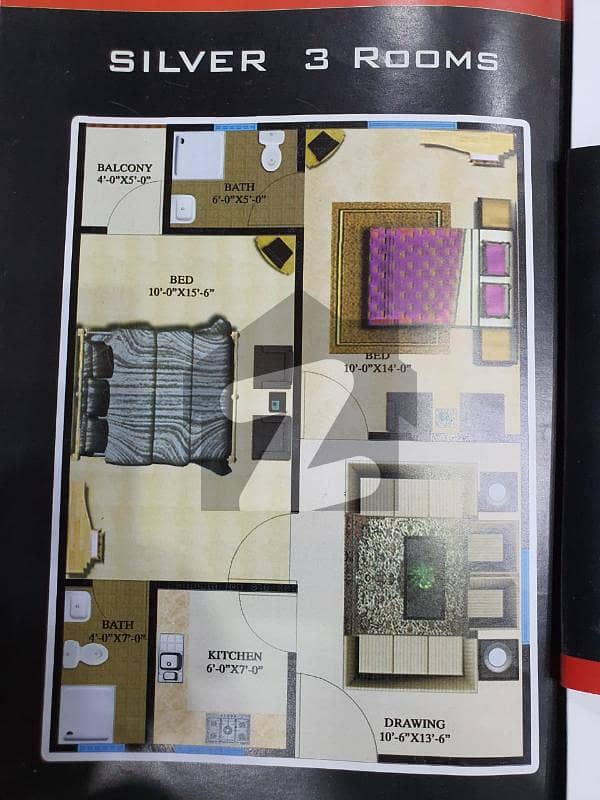 Corner 2 bed lounge apartment in Aman Tower Korangi Crossing Korangi