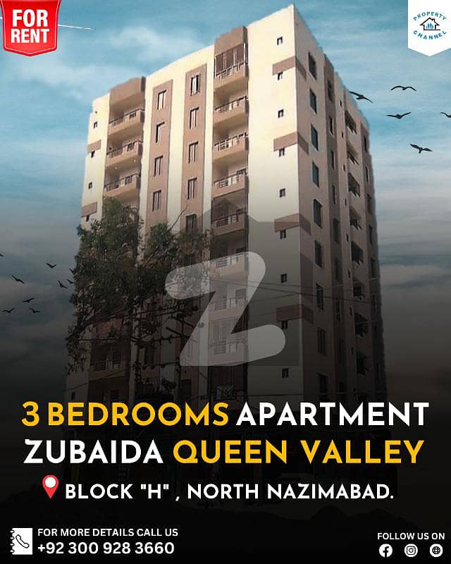 Zubaida Queen Valley 3 Bedrooms Apartment North Nazimabad Block H