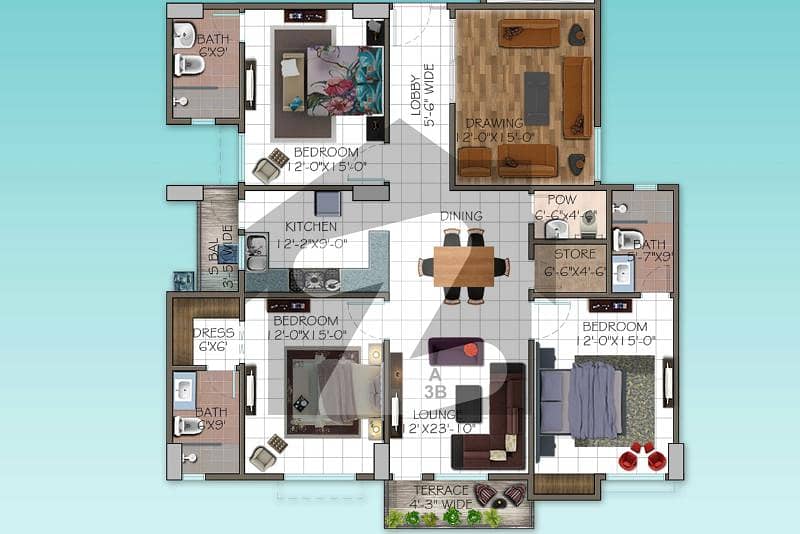 2 Bed Apartment In A Very Reasonable Price With All Ammenties And Ideal