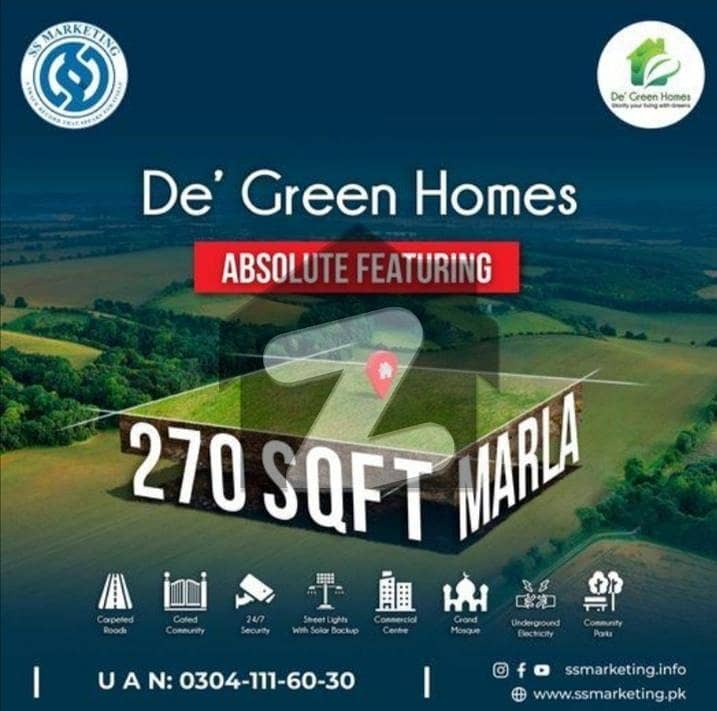 In De Green Homes 4 Marla Residential Plot For sale De Green Homes