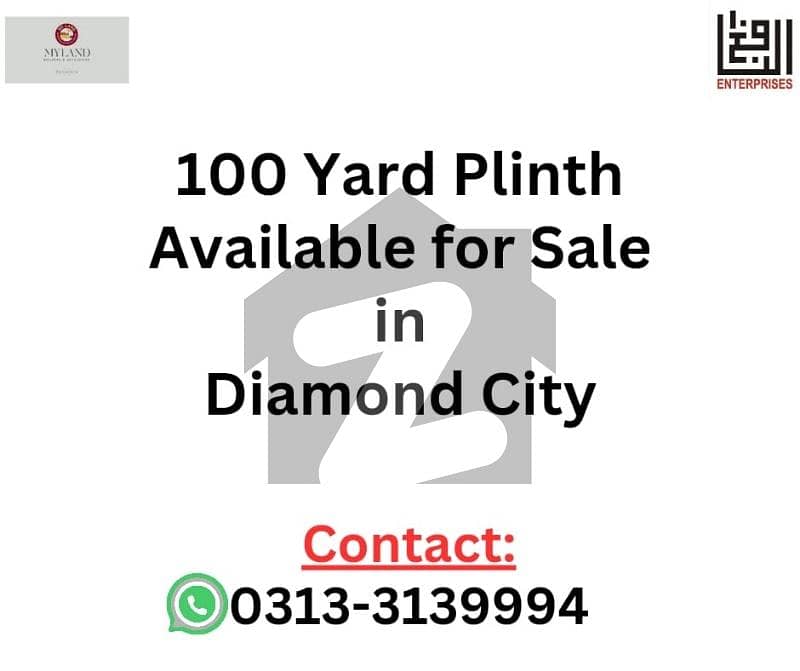 100 Yard West Open Plot for Sale Diamond City Diamond City, Gulshane