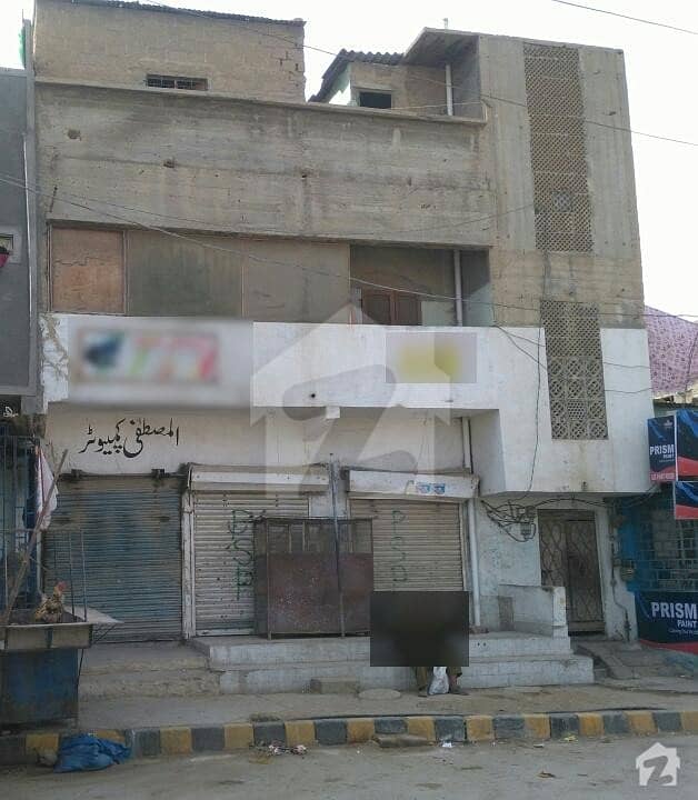 House For Sale Main Road With 3 Shops Qasba Colony, Sindh Industrial