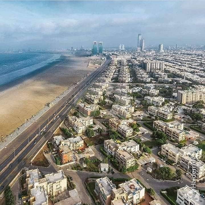 Defence Sea View Apartment 1st Floor Mid Row For Sale Sea View