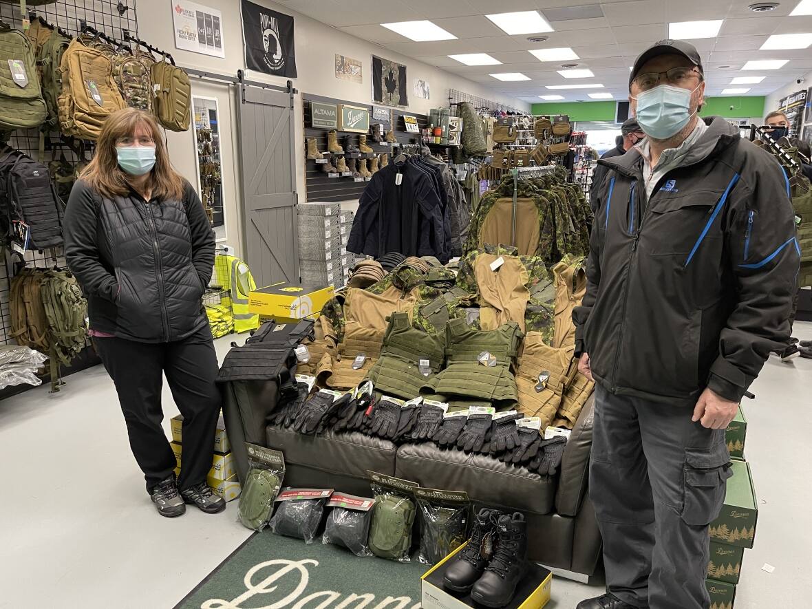 Edmonton tactical shop flooded with customers, donations to send to Ukraine