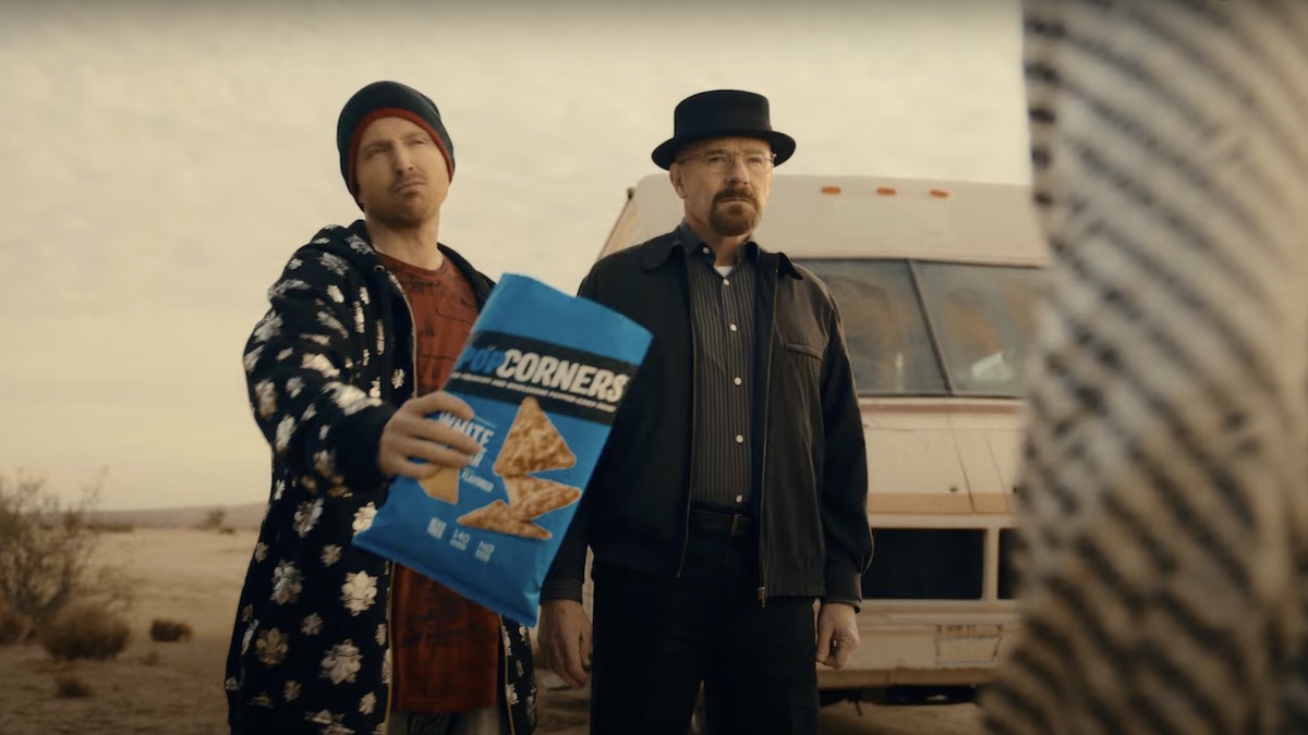 Walter and Jesse Sling Blue Product in Breaking Bad Super Bowl Commercial Watch