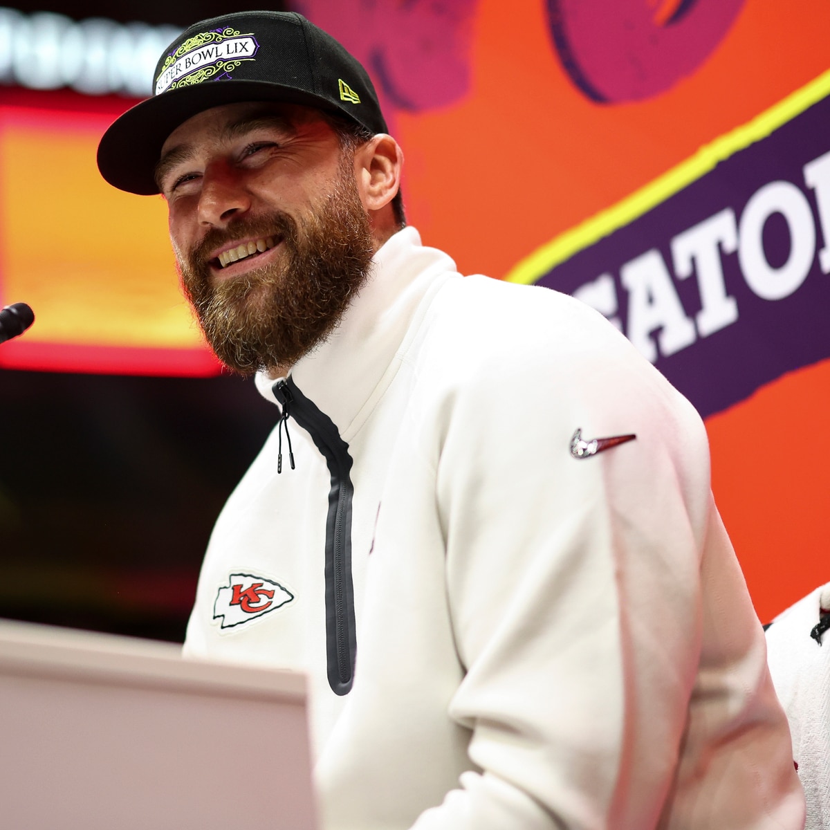 Travis Kelce Debuts Slicked Back Hairstyle During Red Carpet Outing