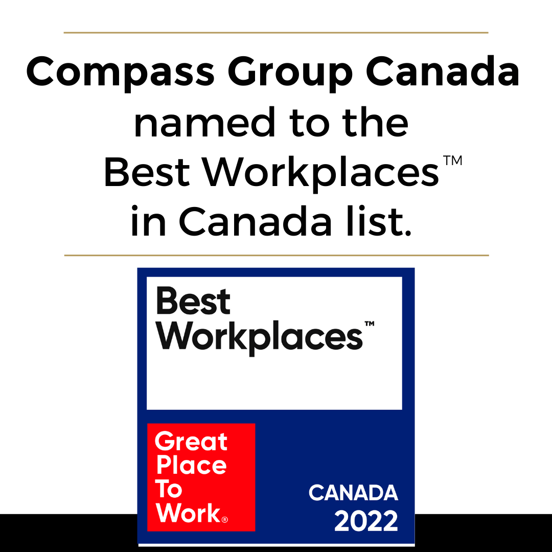 Compass Group Canada named as one of the Best Workplaces™ in Canada