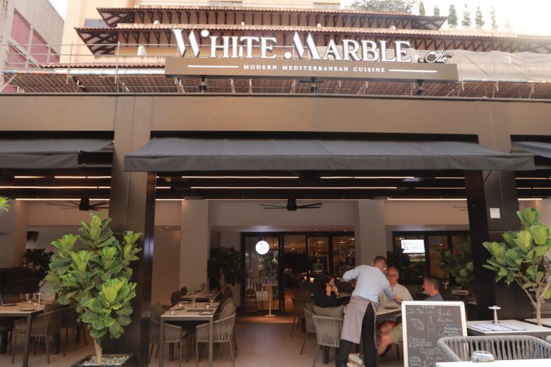 White Marble Newlyopened Mediterranean restaurant serving cuisine