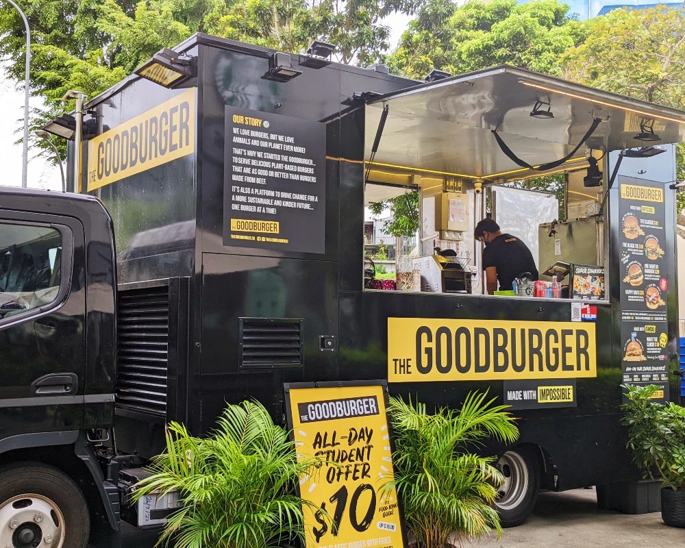 The Good Burger Food truck selling explosive plantbased beef