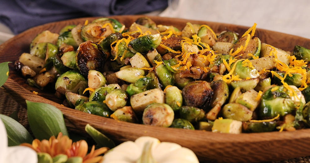 These Crispy Brussels Sprouts with Pancetta and Walnuts Are a Must for Thanksgiving