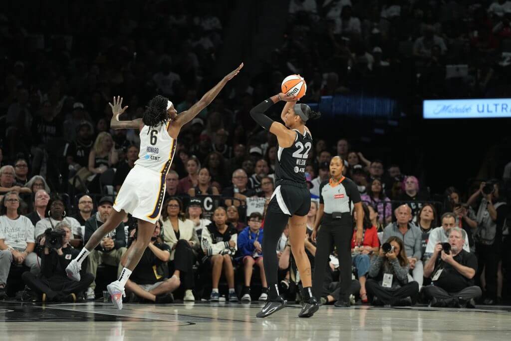Aja Wilson leads Las Vegas Aces rout of Indiana Fever to even WNBA semifinals