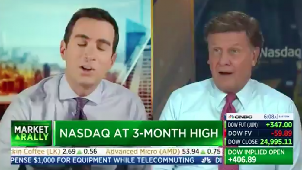 CNBC Anchors Andrew Ross Sorkin and Joe Kernen Spar OnAir Over