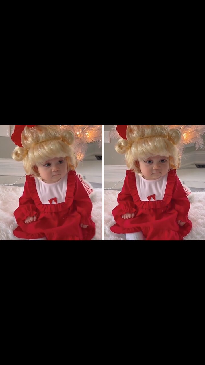Baby shows off adorable Cindy Lou Who costume