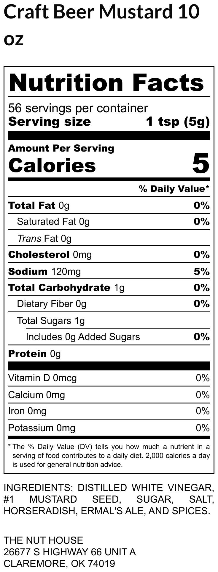 Craft Beer Mustard 10 oz Woebers The Nut House