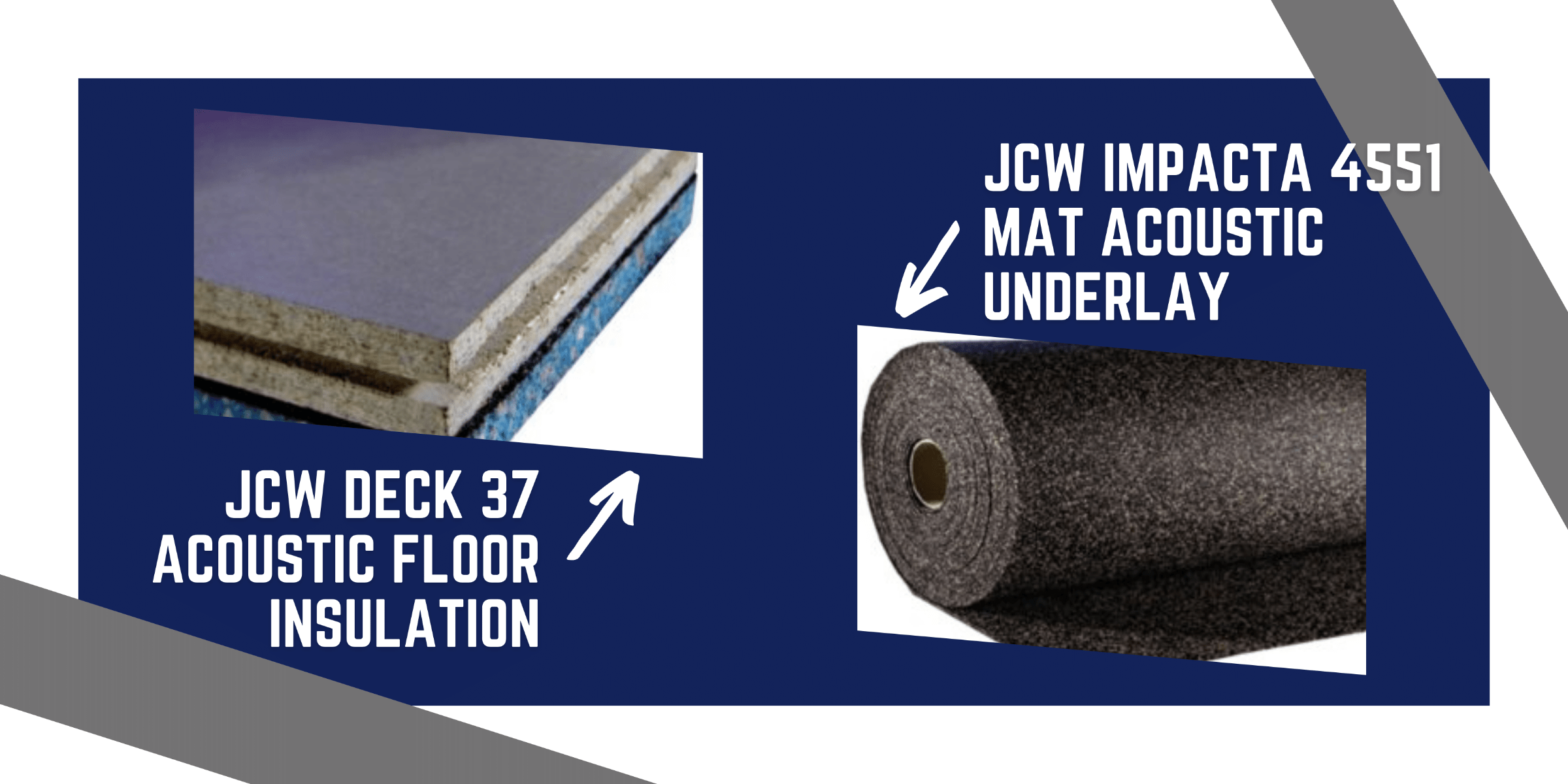 JCW Acoustic Flooring Insulation range is now available. Builders Insulation