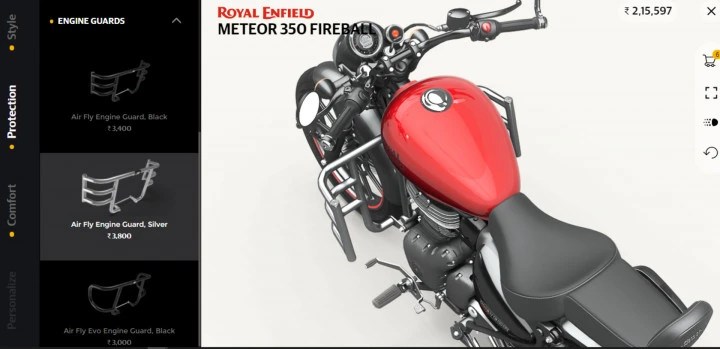 Royal Enfield Meteor 350 Accessories Revealed BikeDekho