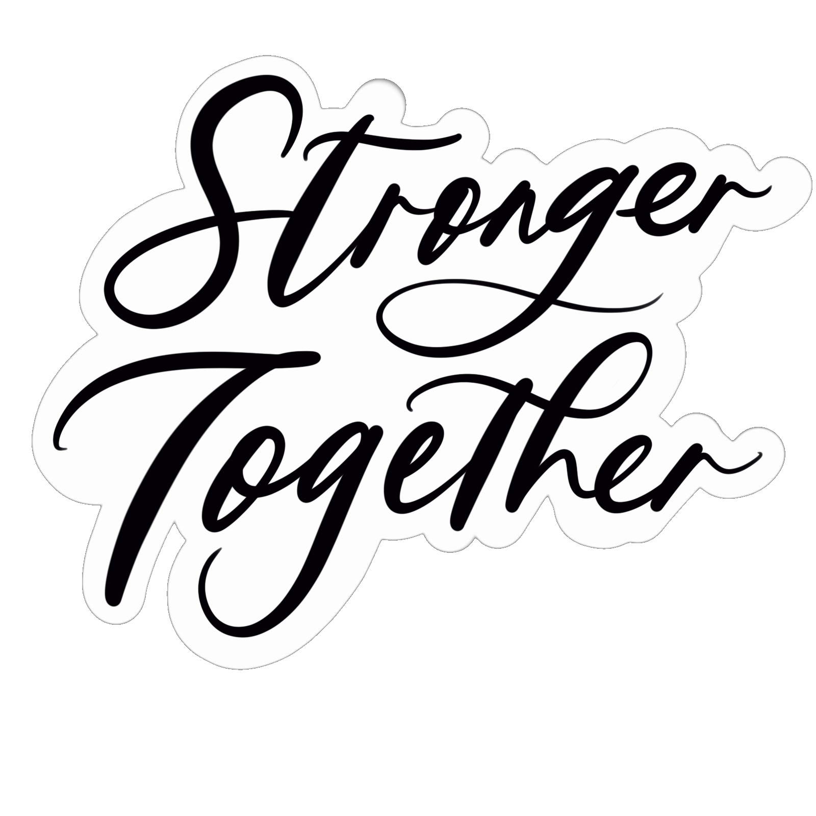 Stay Strong Stronger Together Sticker by Crafted By Day for iOS