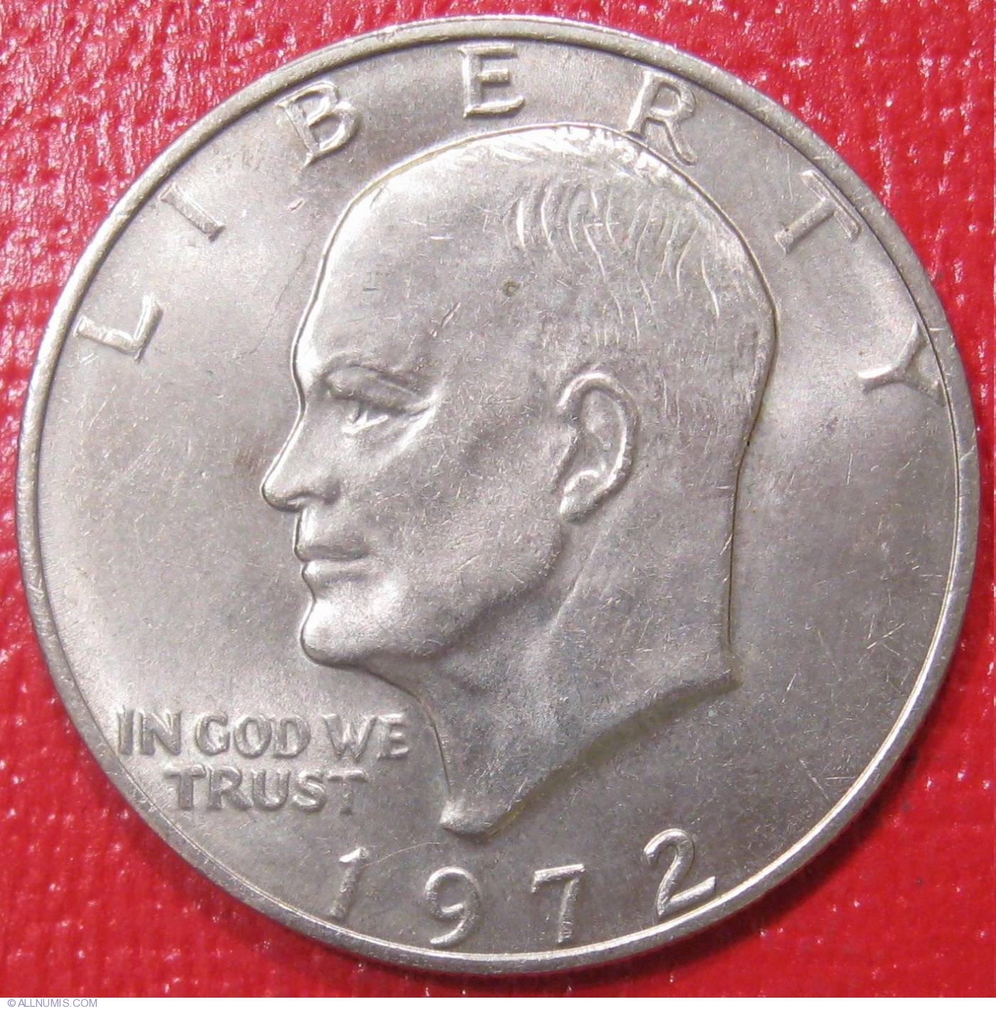 Coin of Eisenhower Dollar 1972 Type III from United States of America