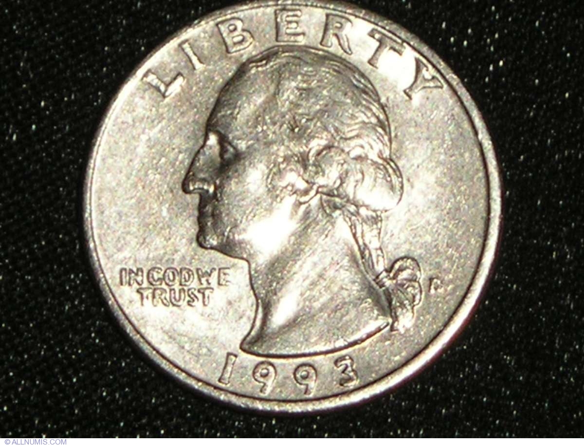 Washington Quarter 1993 P, Quarter, Washington (1931present) United States of America Coin