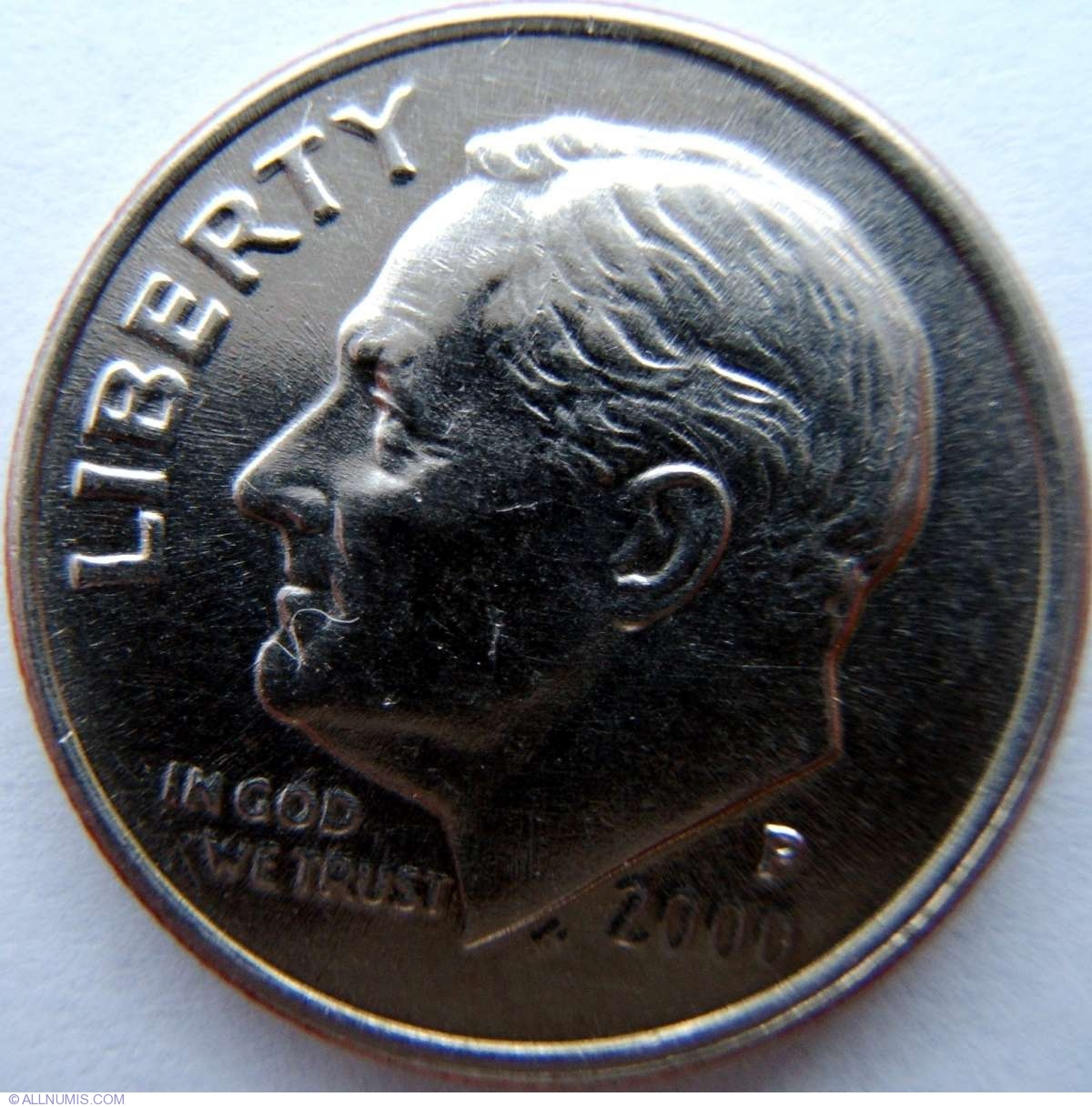 Dime 2000 P, Dime, Roosevelt (1946present) United States of America