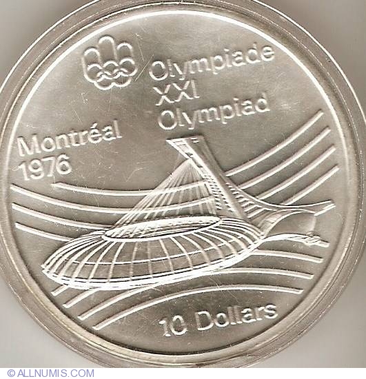 10 Dollars 1976 Montreal Olympics Olympic Stadium, Commemorative