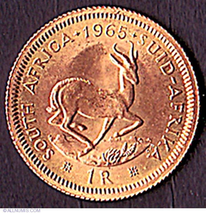1 Rand 1965, Republic (19611970) South Africa Coin 9351