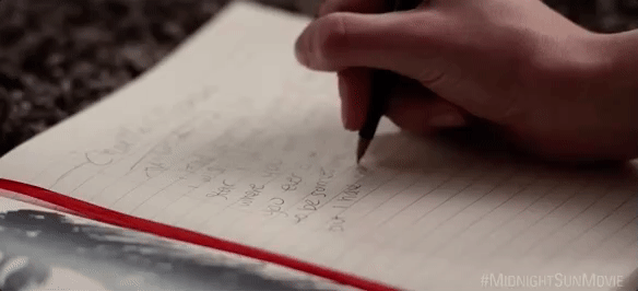 Bella Thorne Writing GIF by Midnight Sun Find & Share on GIPHY