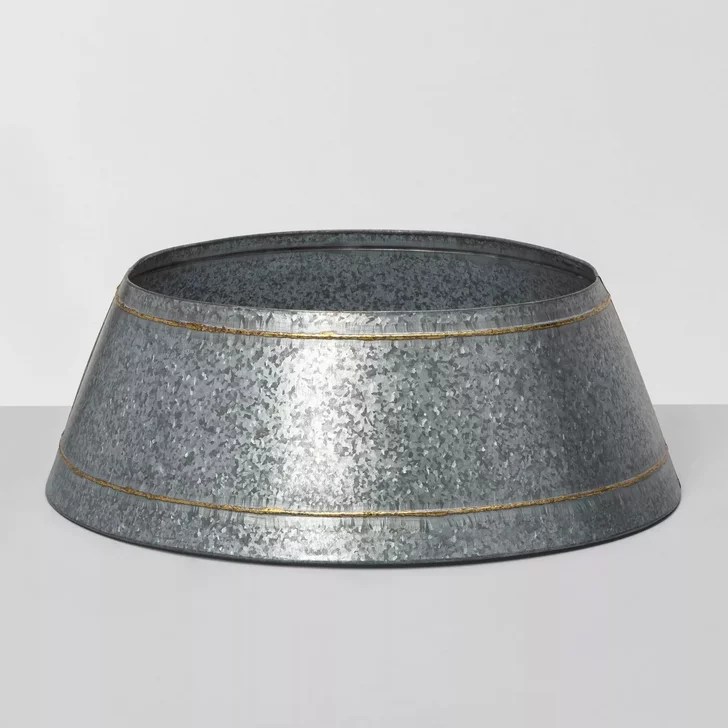 Galvanized Tree Collar With Magnolia Tired of Christmas Tree Skirts
