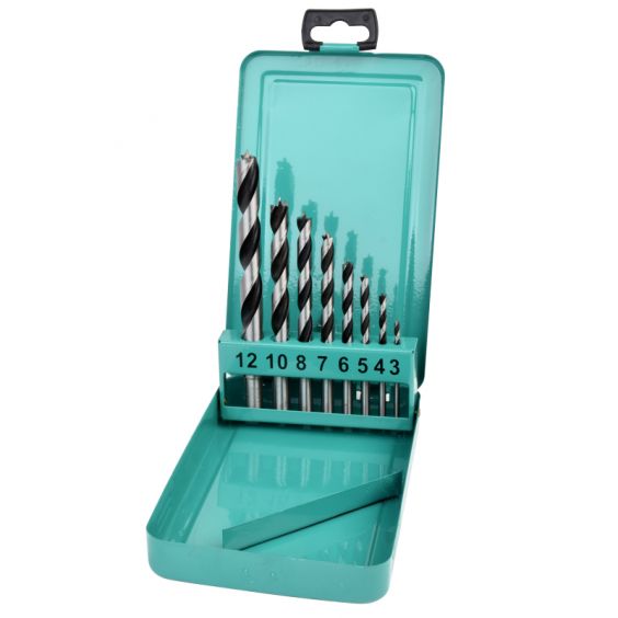 Coffret métal 8 forets Bois 3 pointes