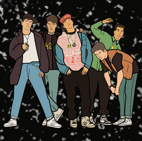 New Kids On The Block Cartoon Gif