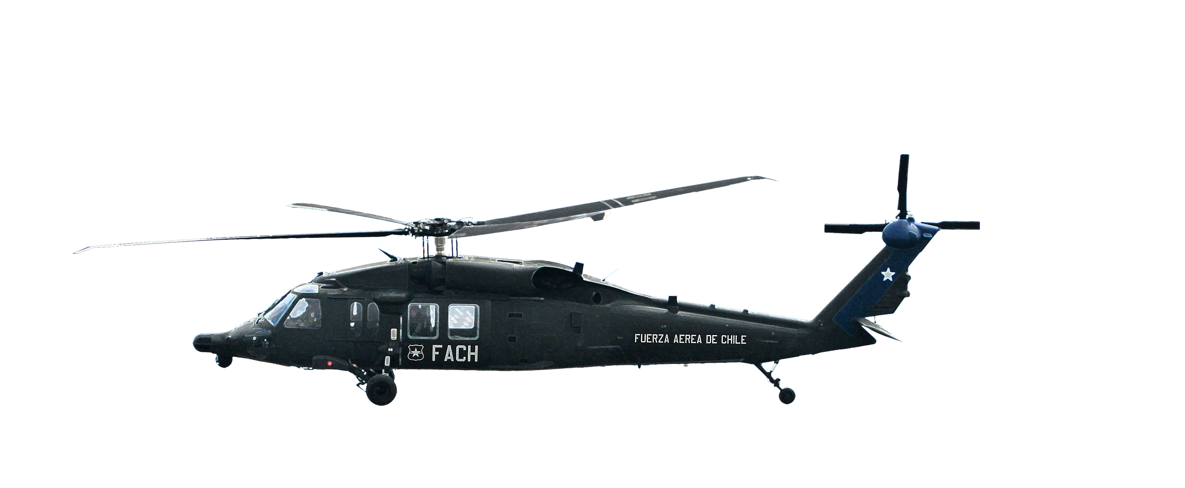 Black Hawk Helicopter Sticker by Fuerza Aérea de Chile for iOS