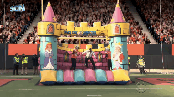 Celebration Bouncy Castle GIF by The Late Show With Stephen Colbert